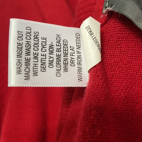 VGUC DANA BACHMAN Sz-M Vintage Red Christmas Top /w Draped & Sequined Neckline🎄 - Picture 11 of 16